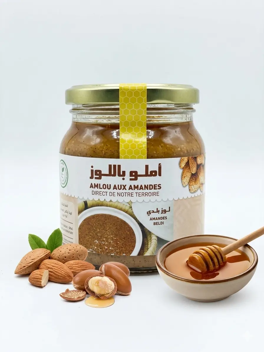 املو باللوز بلدي والعسل